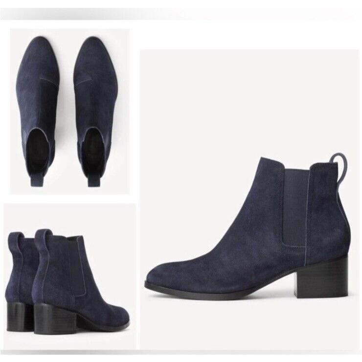 Rag Bone Walker Ankle Booties In Navy Suede Size: 35 US 5