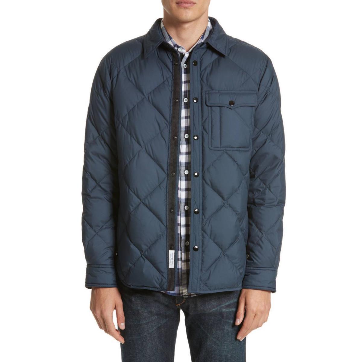 Rag Bone Mens Navy Blue Mallory Quilted Jacket Size X-large B7717