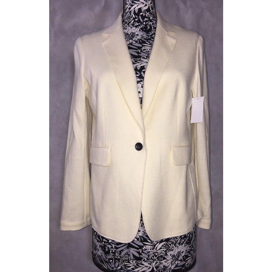 Rag Bone Women Blazer Size 2 Ivory Wool Made In Usa