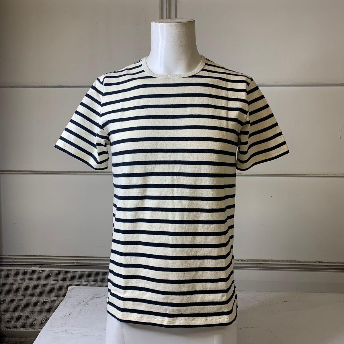 Rag Bone Breton Stripe Classic SS T-shirt Men`s Small Ivory Multi