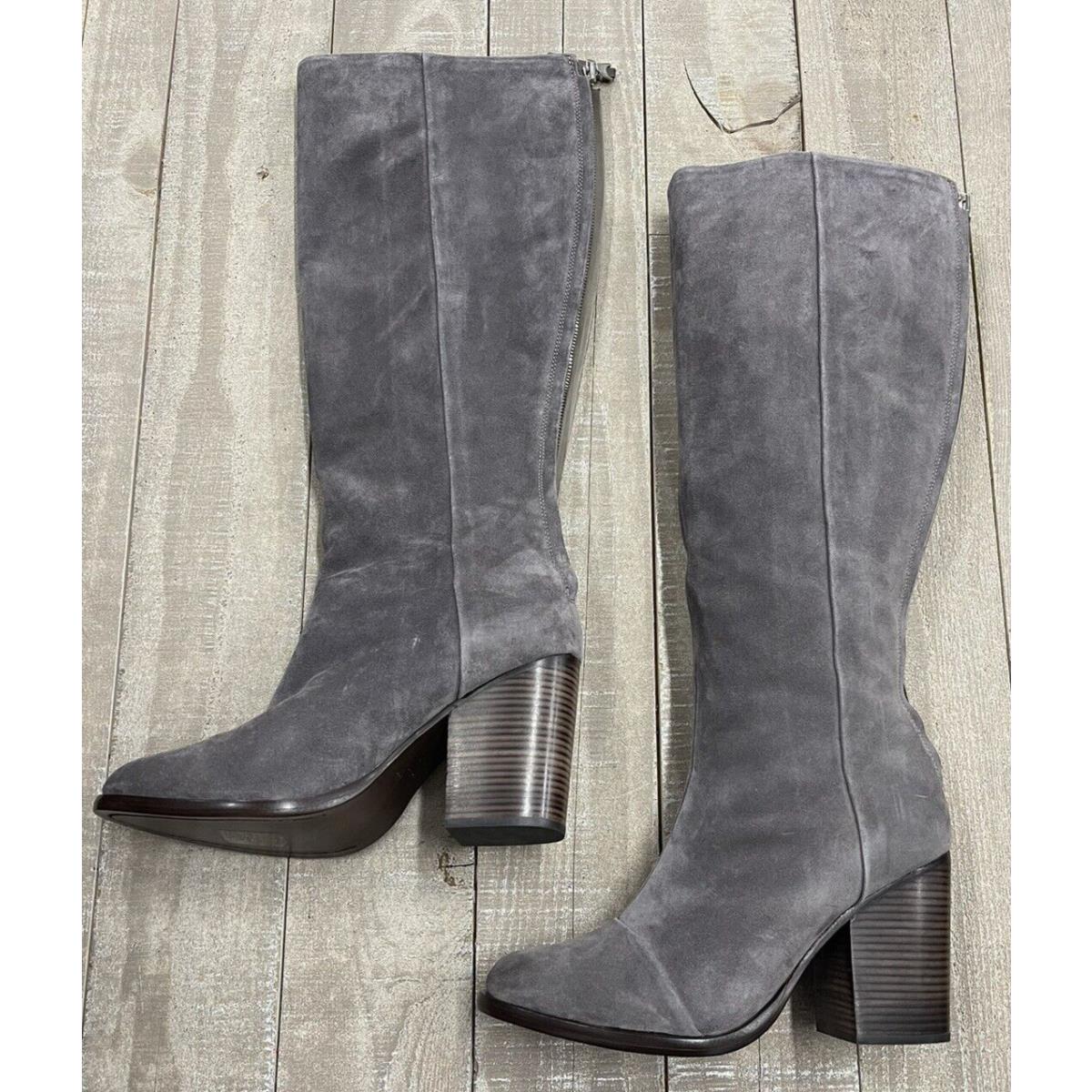 Rag Bone Ashby High Suede Leather Boot In Granite Suede SZ:36 US 6