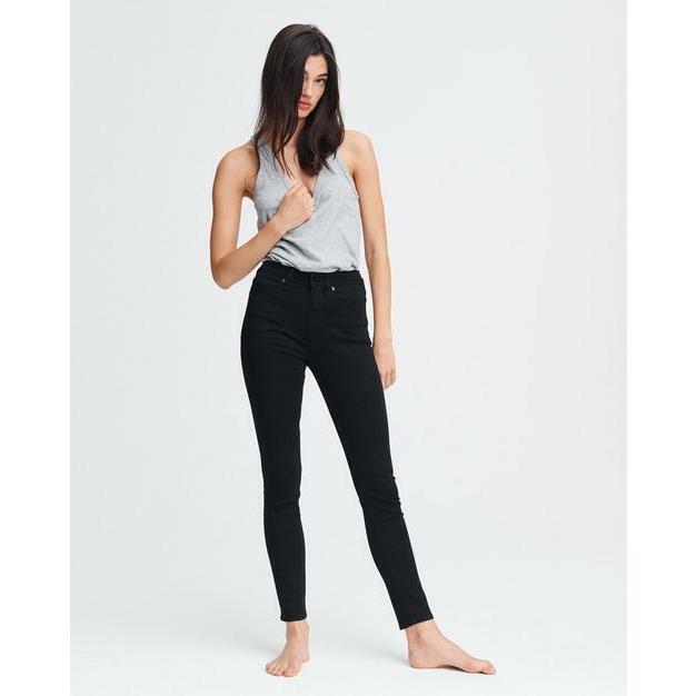 Rag Bone Nina High Rise Skinny Jeans NO Fade Black 23