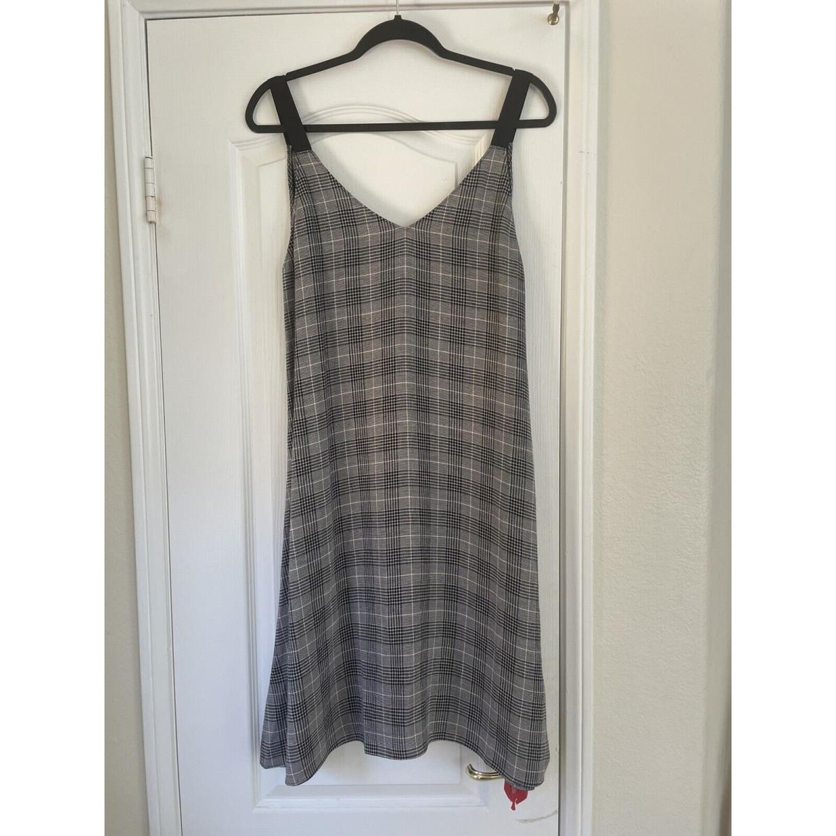 Rag and Bone Zoe Dress in Navy Plaid Linen Blend XS