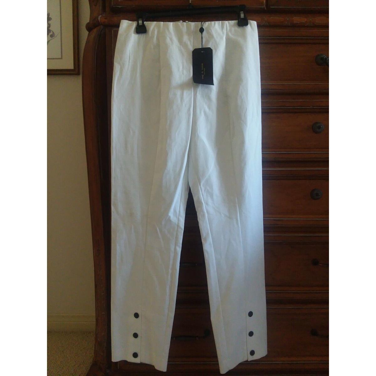 Rag Bone White Simone Snap Pant sz8