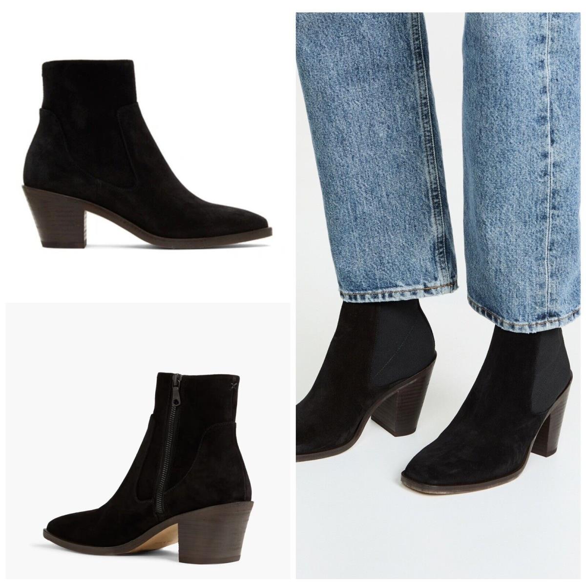 Rag Bone Axel Mid Boots In Black Suede Size: 37 US 7