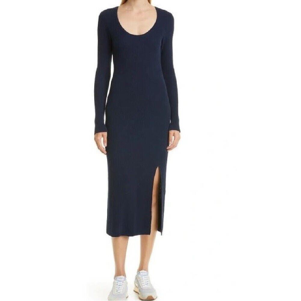 Rag Bone Women`s Sunny Ribbed Midi Dress In Blue Small