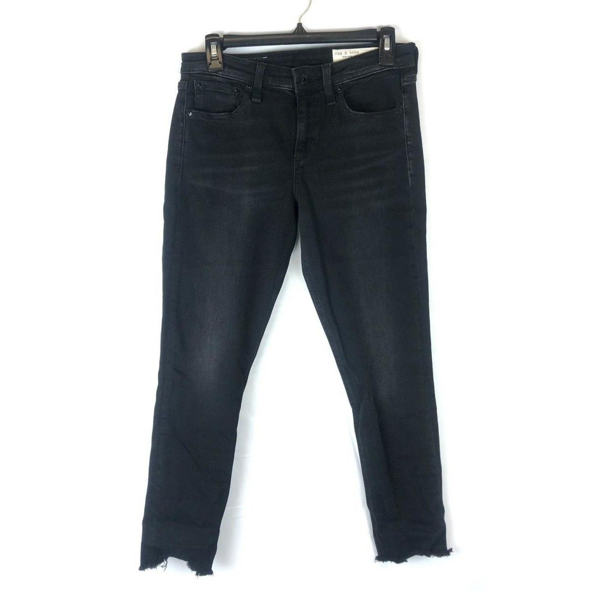 Rag and Bone Women s Jardine Cate Black Mid Rise Ankle Skinny Jeans Size 26