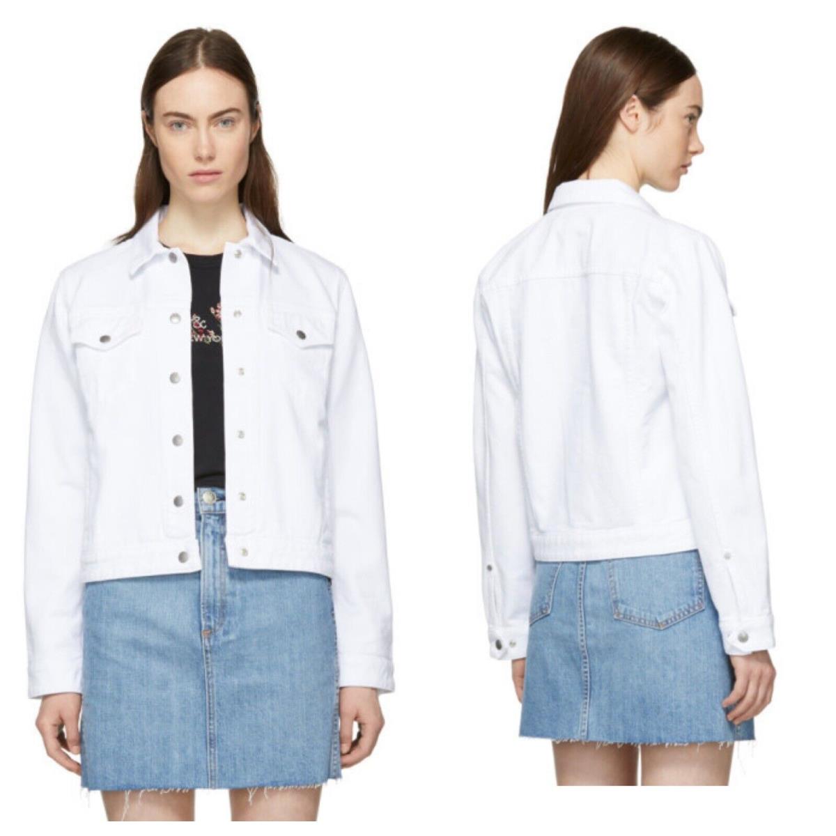 Rag Bone Nico Demin Jacket In White Size: Small