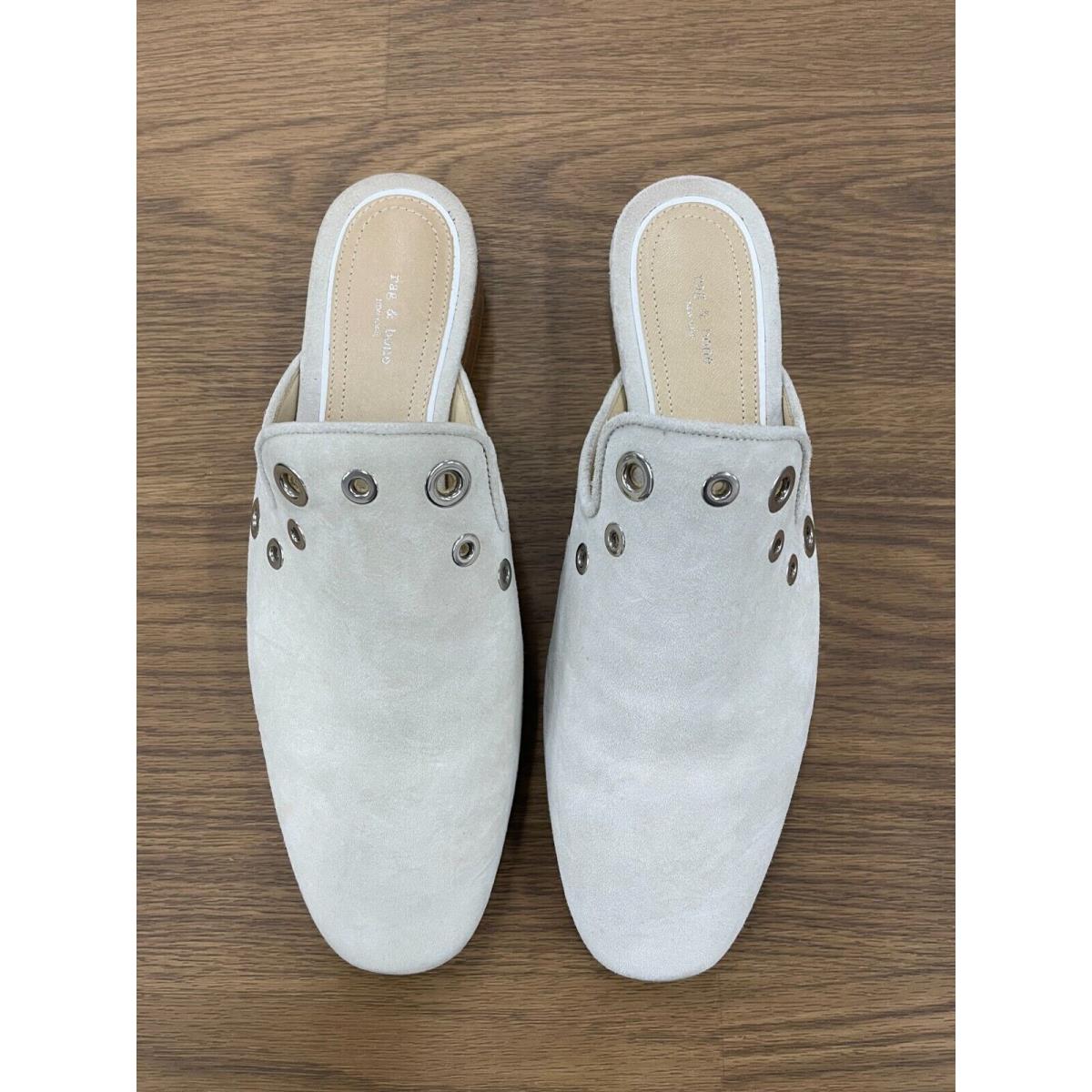 Rag Bone Luis Slip On In Ivory Suede Gray Size: EU:37 US7