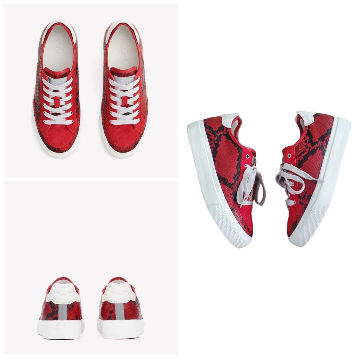 Rag Bone RB Army Low In Red Size:EU37.5 US7.5