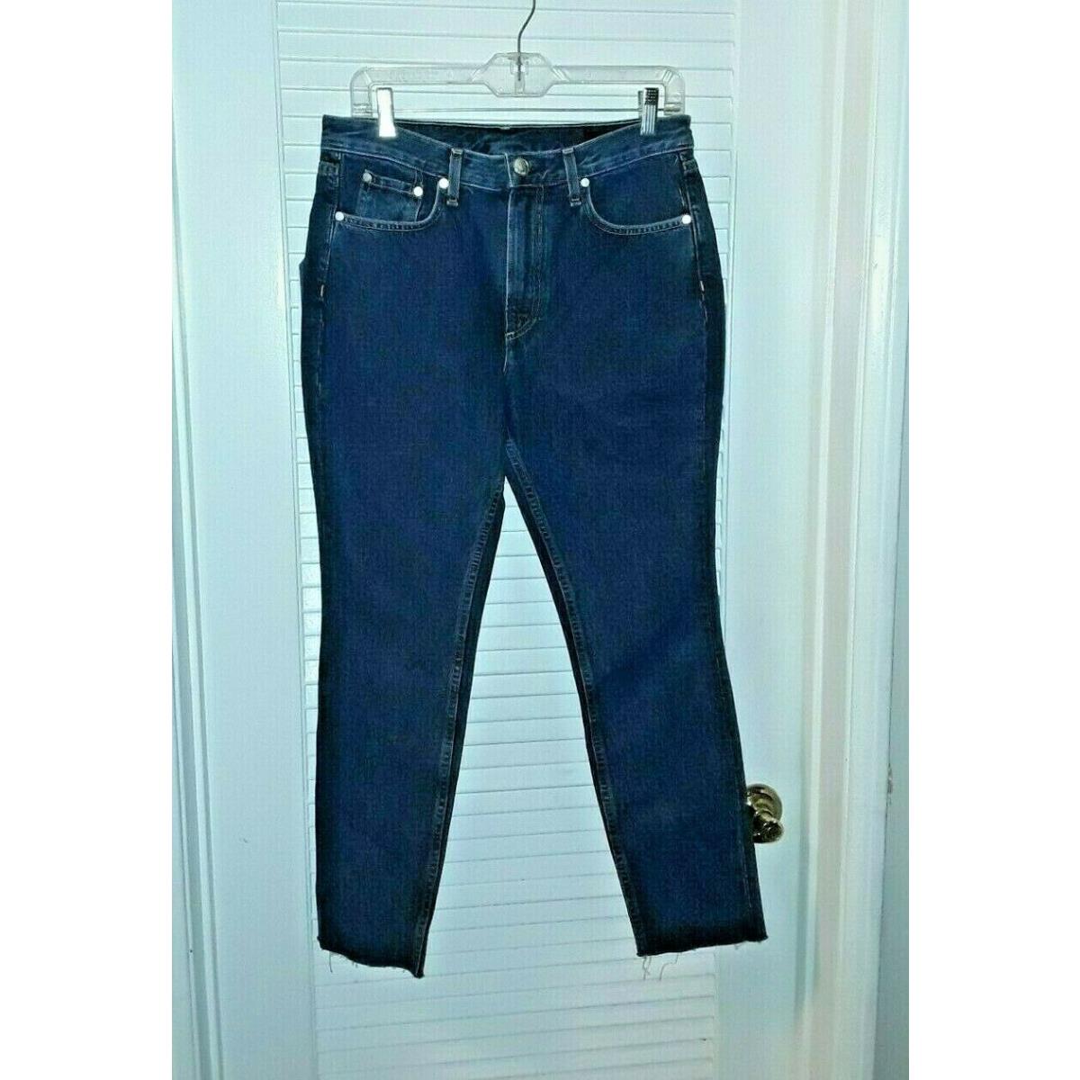 Rag Bone Raw Hem Blue Skinny Jeans Pants Size 27