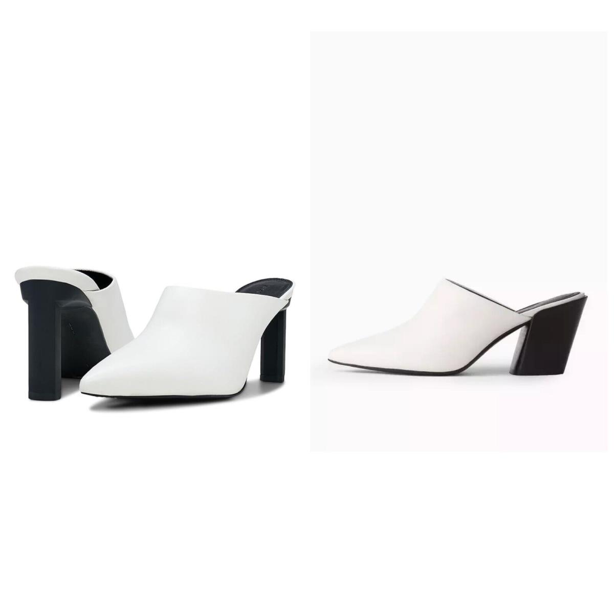 Rag Bone Beha Leather Heel Mule In White Size: 36.5 US 6.5