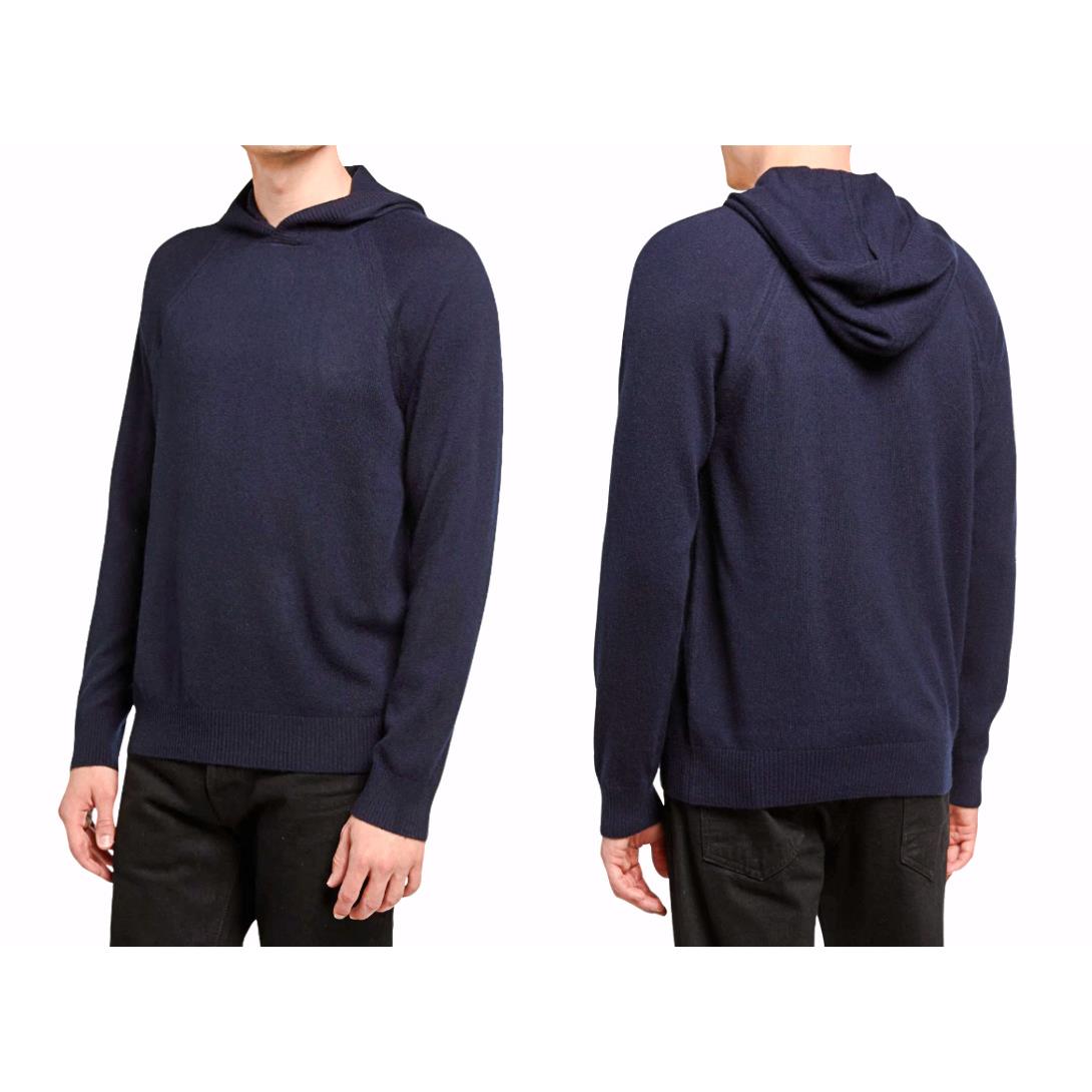 Rag Bone Peter Ultra Soft Cashmere Hoodie Sweater in Navy sz XL