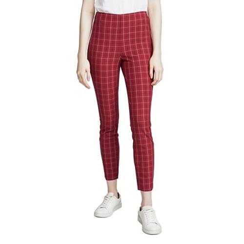 Rag Bone Red Multi Simone High Rise Plaid Pants US 10