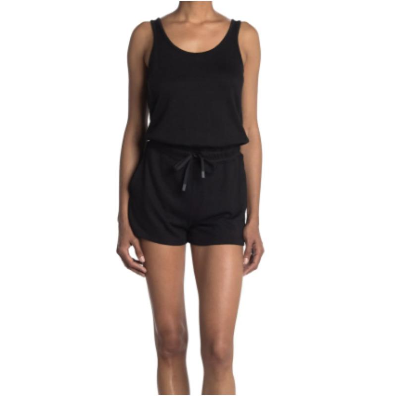 Rag Bone The Knit Romper Sleeveless Drawstring Elastic Waist Women`s Medium M