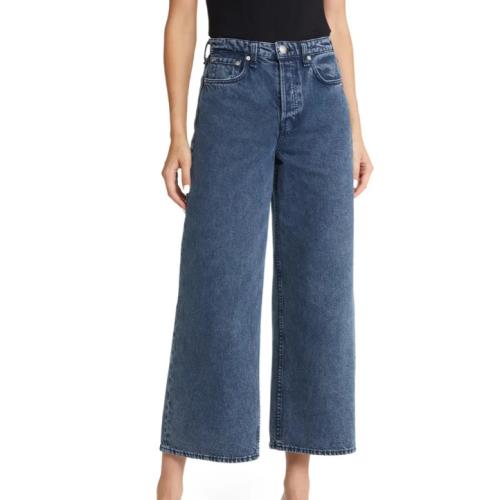 Rag Bone Maya High Waist Wide Leg Ankle Jeans in Bride Trail SZ 26 P2408