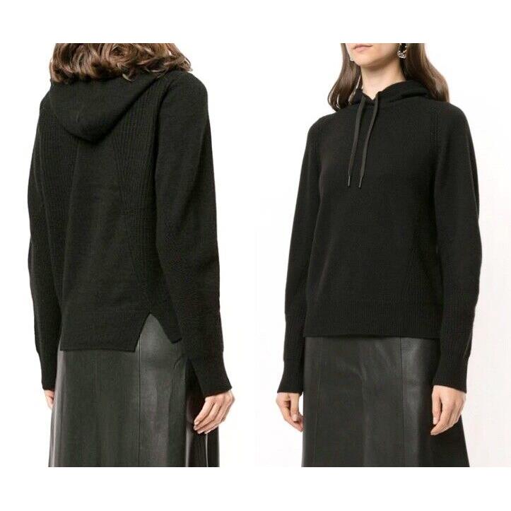 Rag and Bone Pierce Super Soft Cashmere Hoodie Sweater in Black sz XS