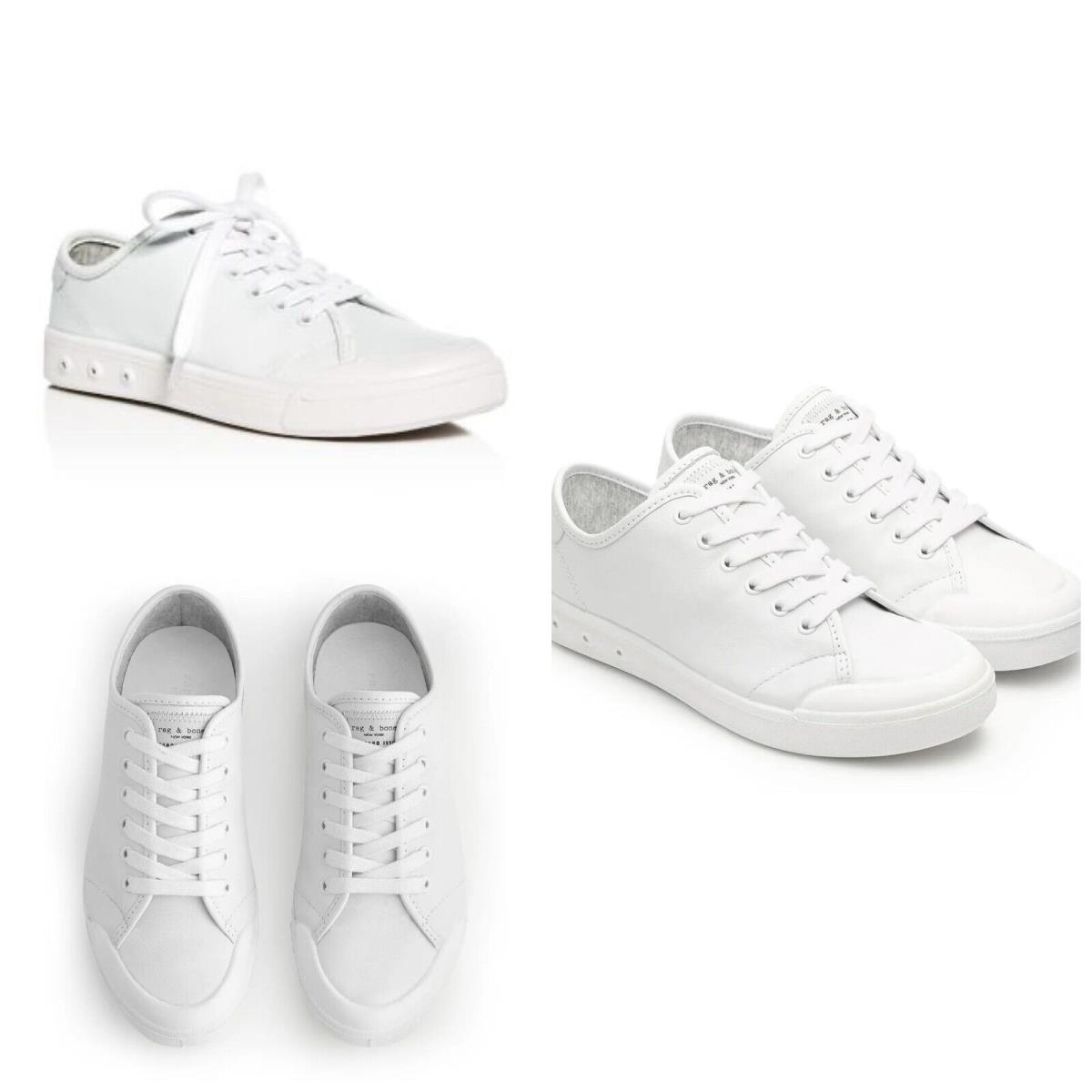 Rag Bone Standard Issue Lace Up In White Leather Size:EU38.5 US8.5