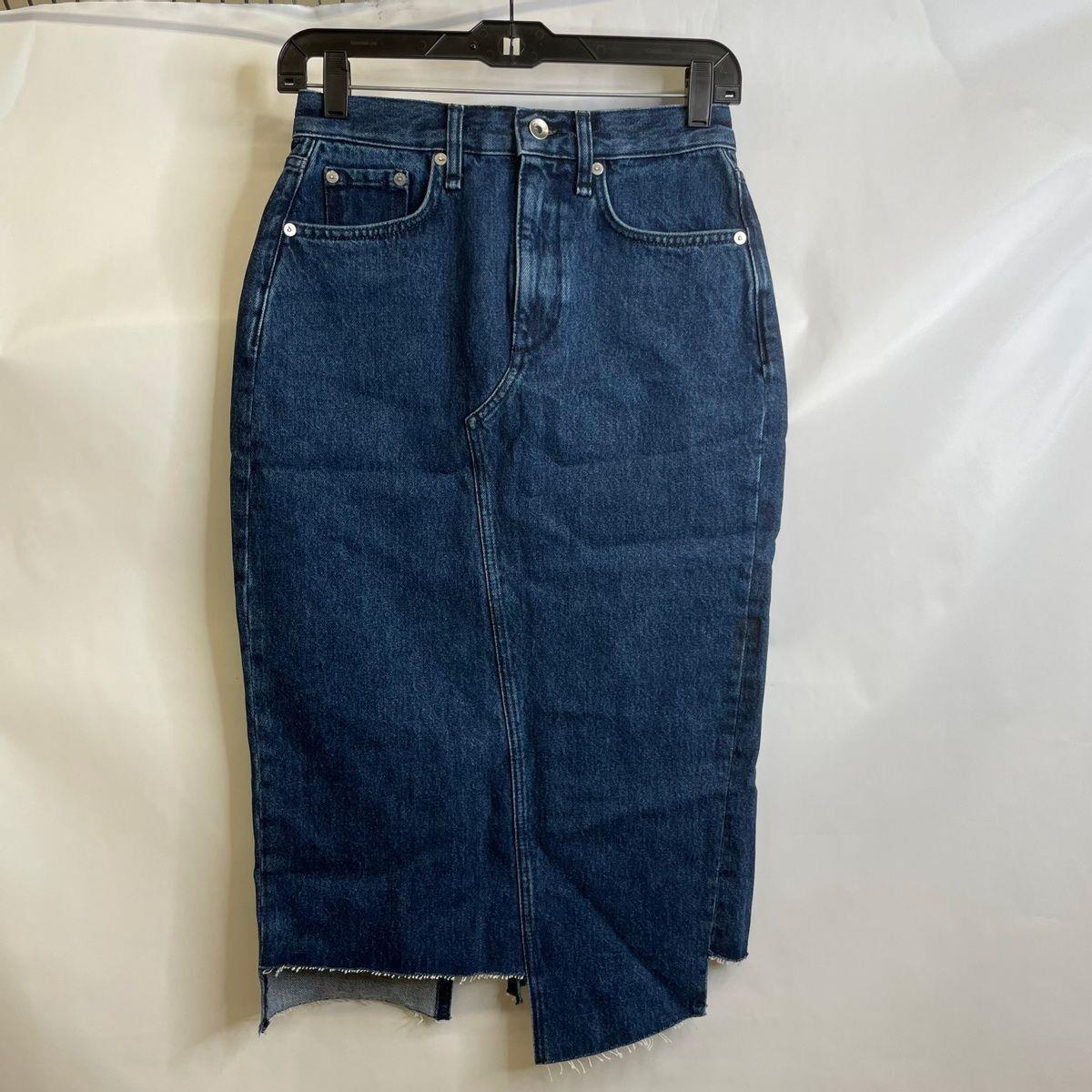 Rag Bone Sukato Denim Skirt Women`s Size 24 Gates D22F1B52SKGA