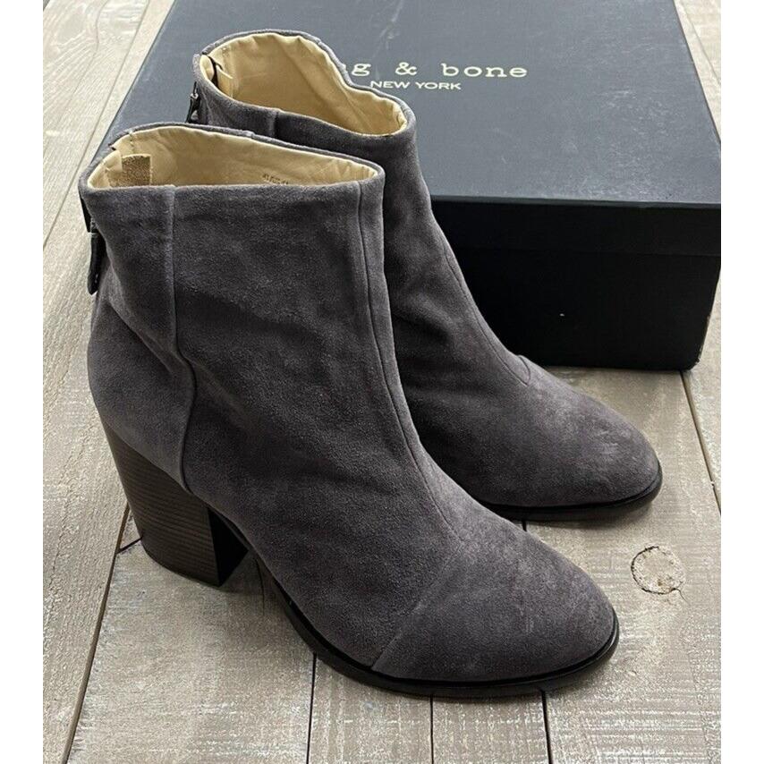 Rag Bone Ashby Boot In Grey Suede Size: 39.5 US 9.5