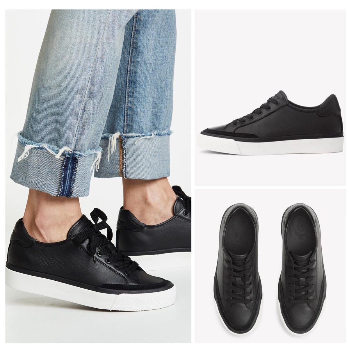 Rag Bone RB Army Low Sneakers In Black Leather Size: 39.5 US9.5