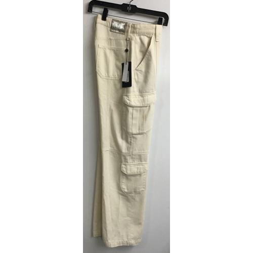 Rag and Bone Pant Ecru Featherweight Cailyn Cargo Tencel Cotton Size 24