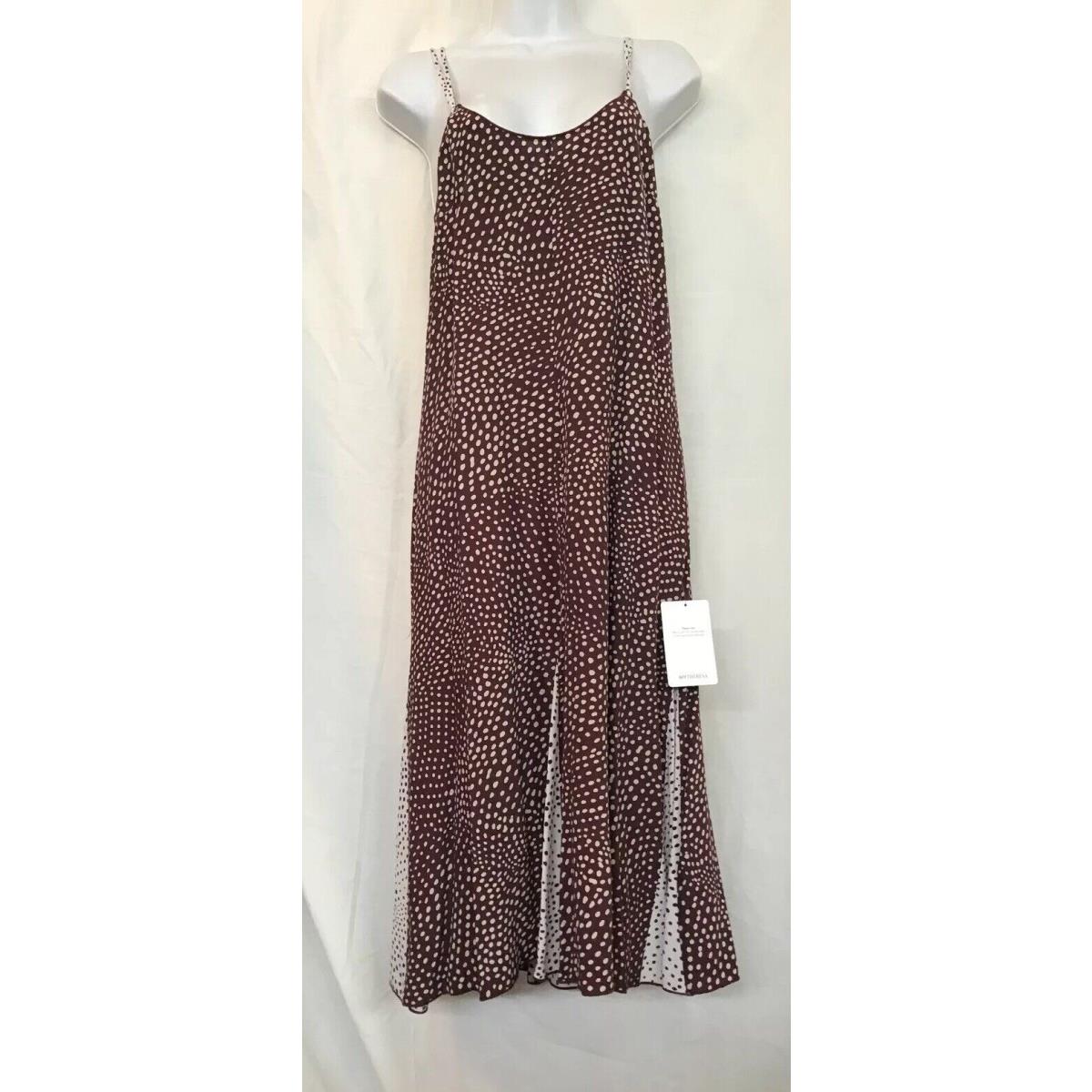 Rag and Bone Dirdre Tank Dress Wine Multi.spaghetti Straps Size XS