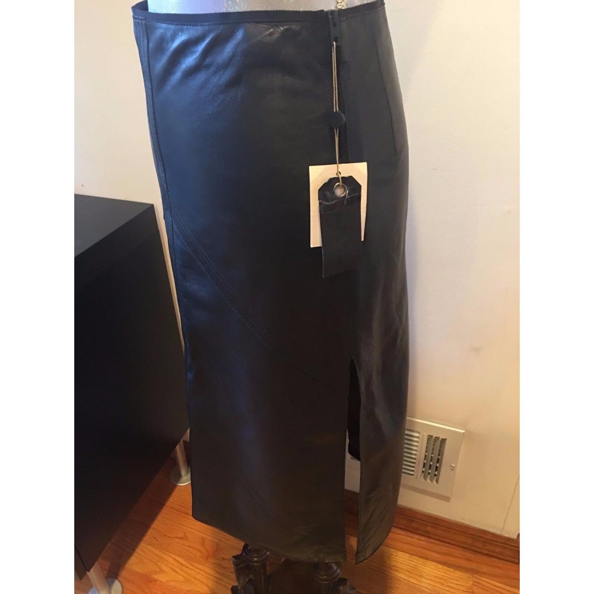 Rag and Bone Leather Willow Mid Length Pencil Skirt Size 00