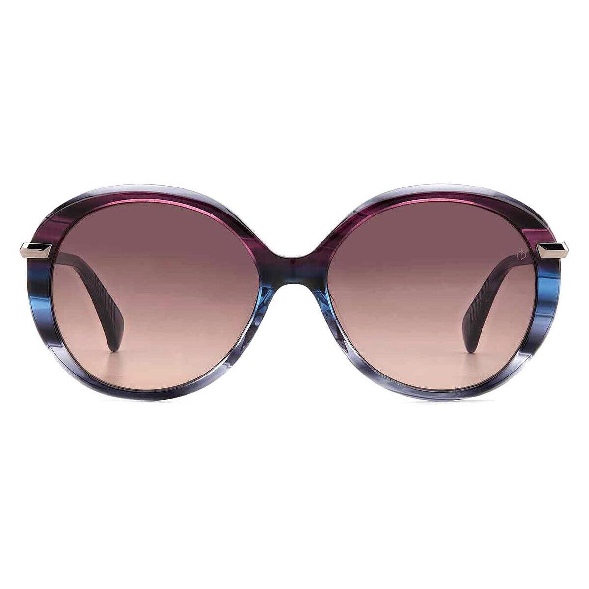 Rag Bone Rag Sunglasses Violet Blue / Burgundy Shaded 56mm