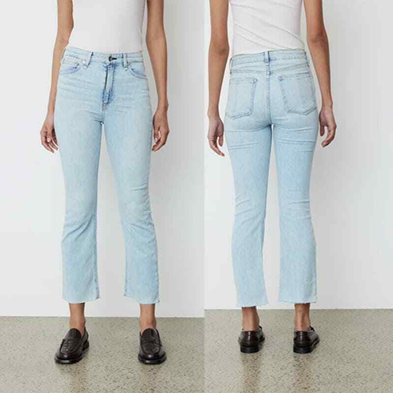 Rag Bone Nina High Rise Ankle Flare Denim Jeans Jade Women`s Size: 27