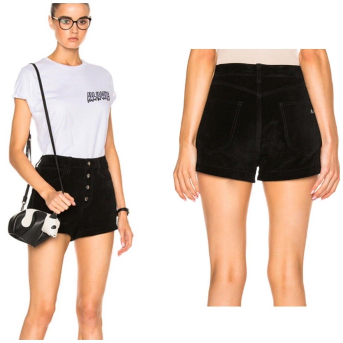 Rag Bone Lou Short In Black Suede Size: 30