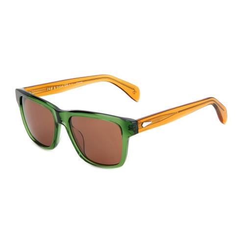 Rag Bone RNB5041/S Unisex Cat Eye Sunglasses in Green Orange Crystal/brown 54 mm