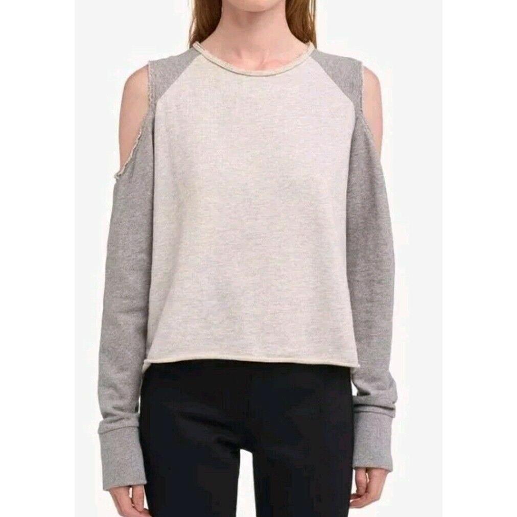 Rag Bone Womens Standard Issue Slash Pullover Top Heather Gray Size Small S