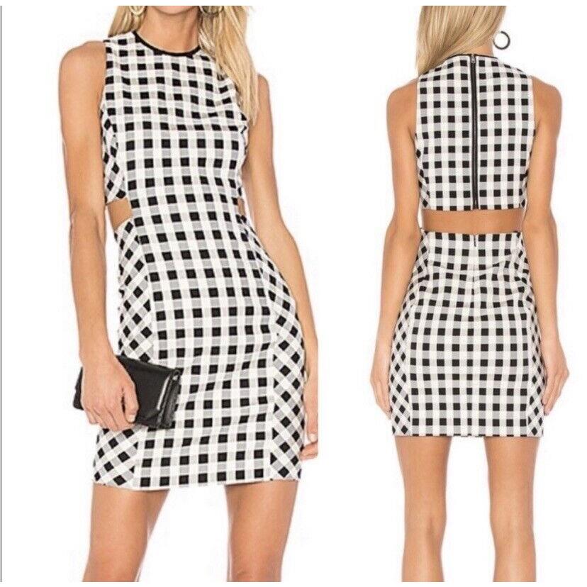 Rag Bone Tahoe Gingham Cutout Dress Size 2