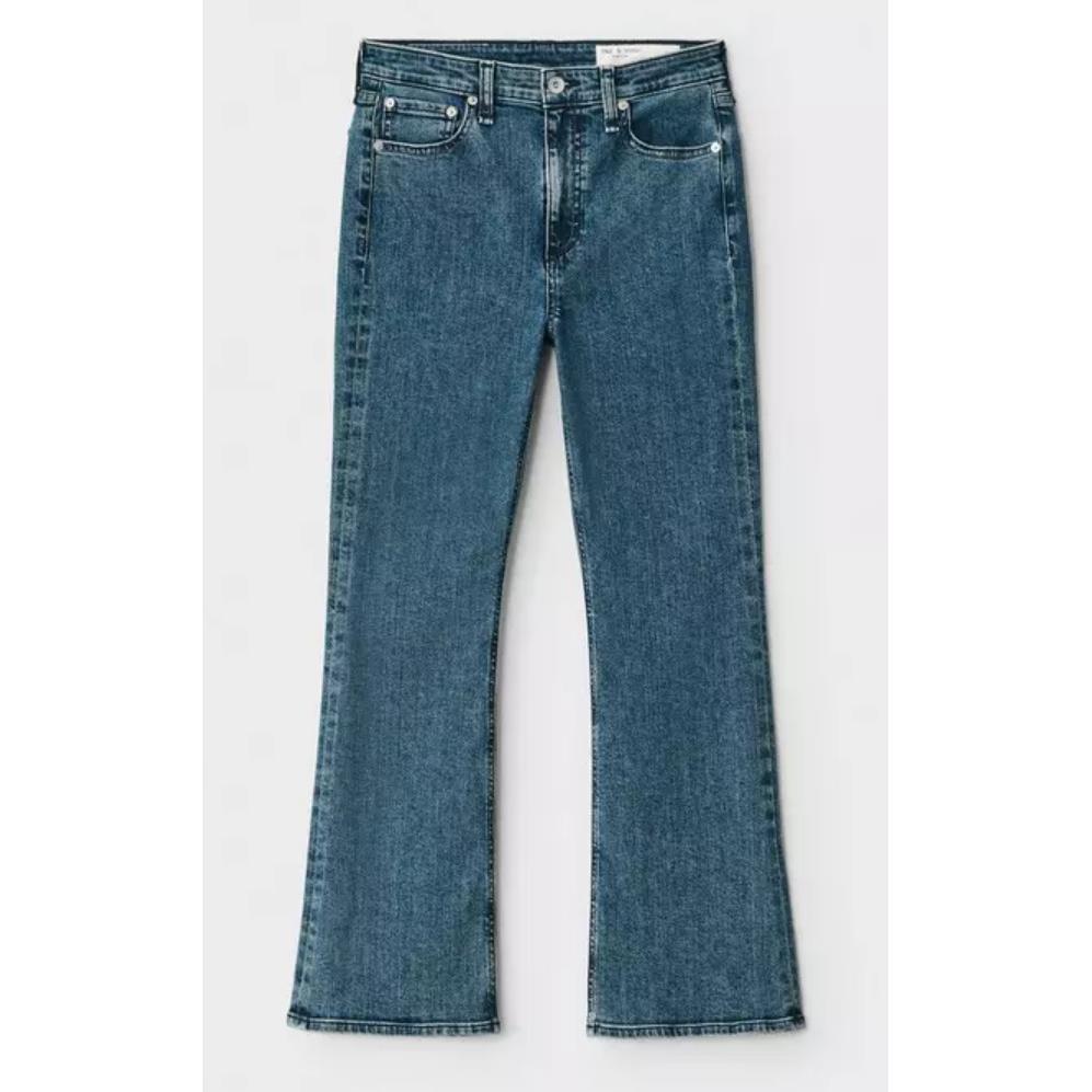 Rag Bone Sz26 Nina High-rise Ankle Flare Stretch Denim Jeans Vincent