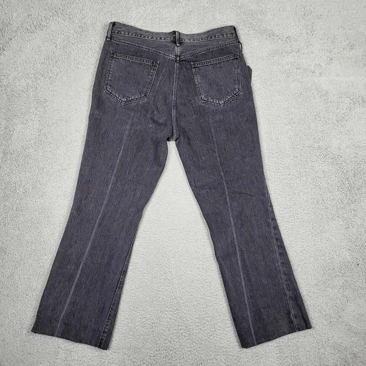 Rag Bone Dylan Grey Kuro Cotton High Waist Crop Kick Flare Jeans Sz 31