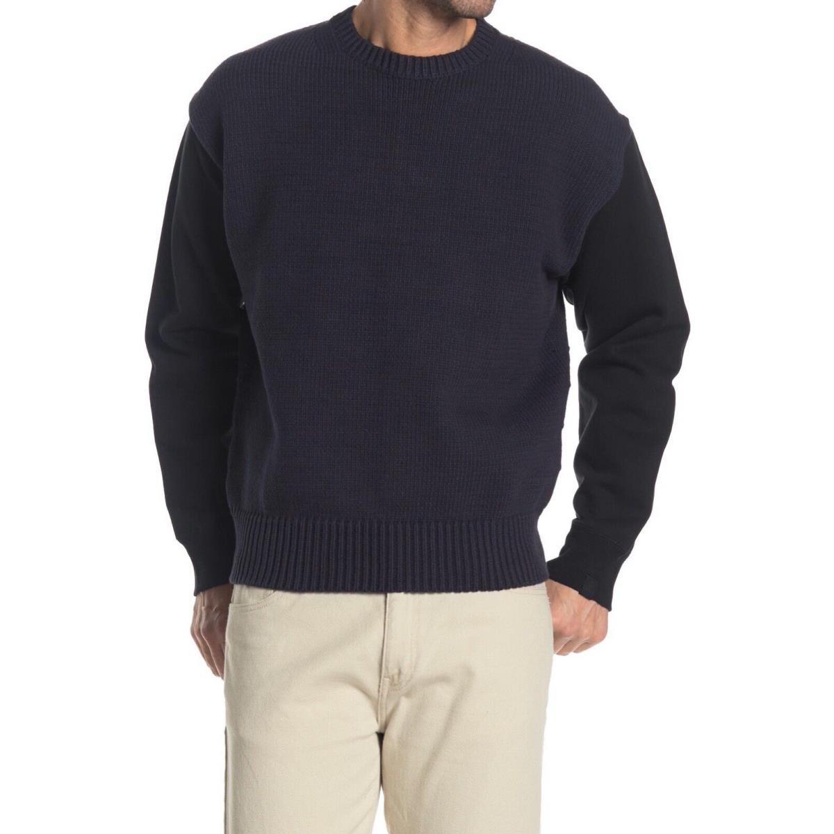 Rag Bone MBS19FS025XL25 Sport Knit Crewneck Sweater Men`s Navy XL