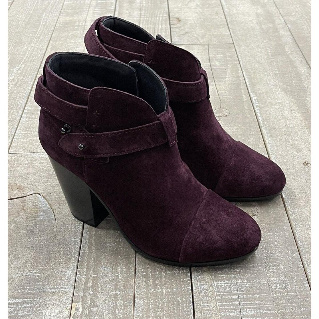 Rag Bone Harrow Leather Booties In Oxblood Suede Size: 39.5 US 9.5