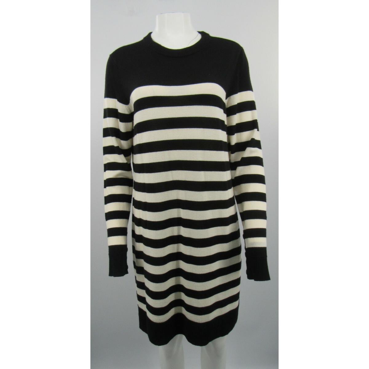 Rag Bone White/black Lillian Sweater Dress sz L