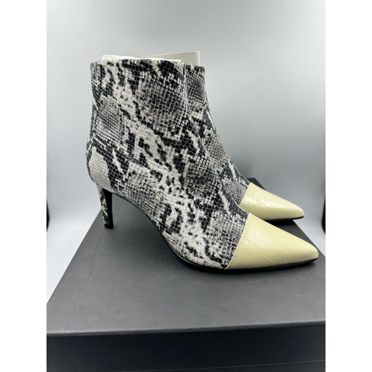 Rag Bone Beha Bone Black White Snakeskin Women`s Size 9.5