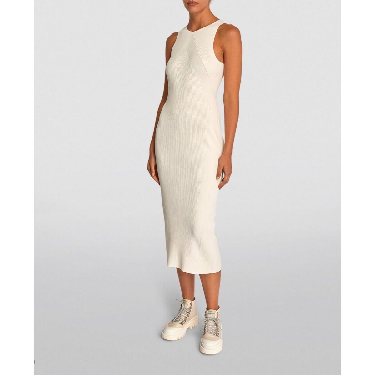 Rag and Bone Knitted Asher Midi Dress Size L Ivory