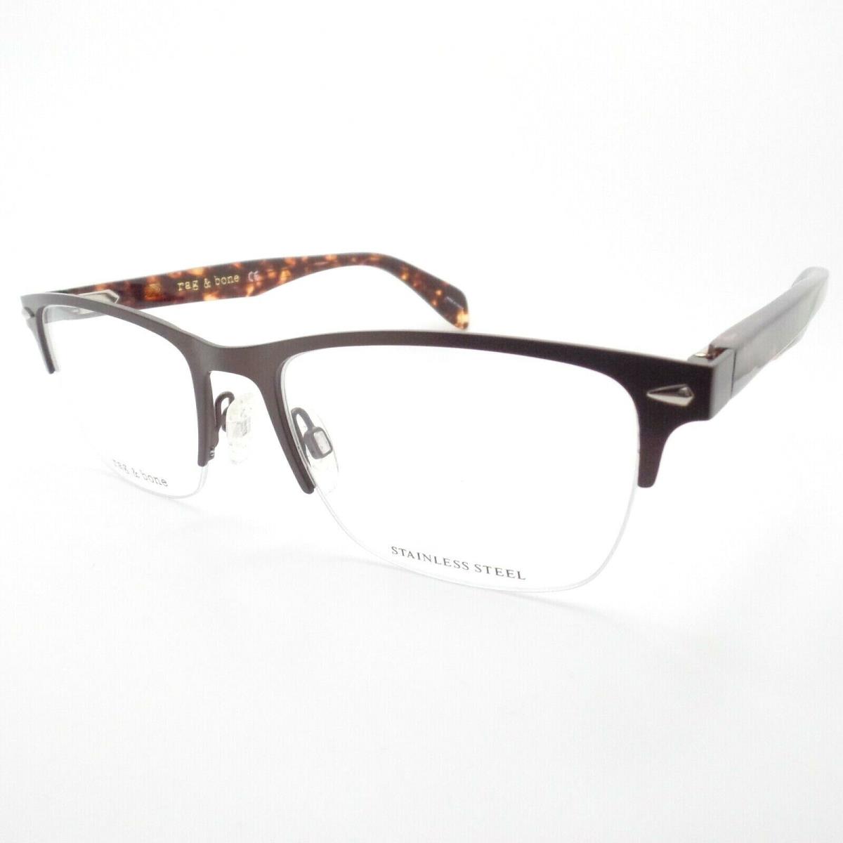 Rag Bone Rnb 7019 09q Brown 52mm Eyeglass Frame