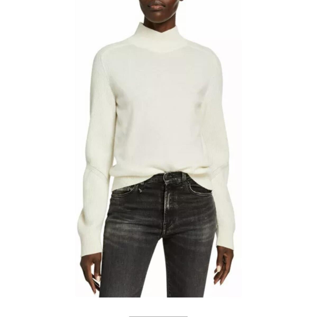 Rag Bone Logan Cashmere Turtleneck Ivory Sweater Size XL-$450