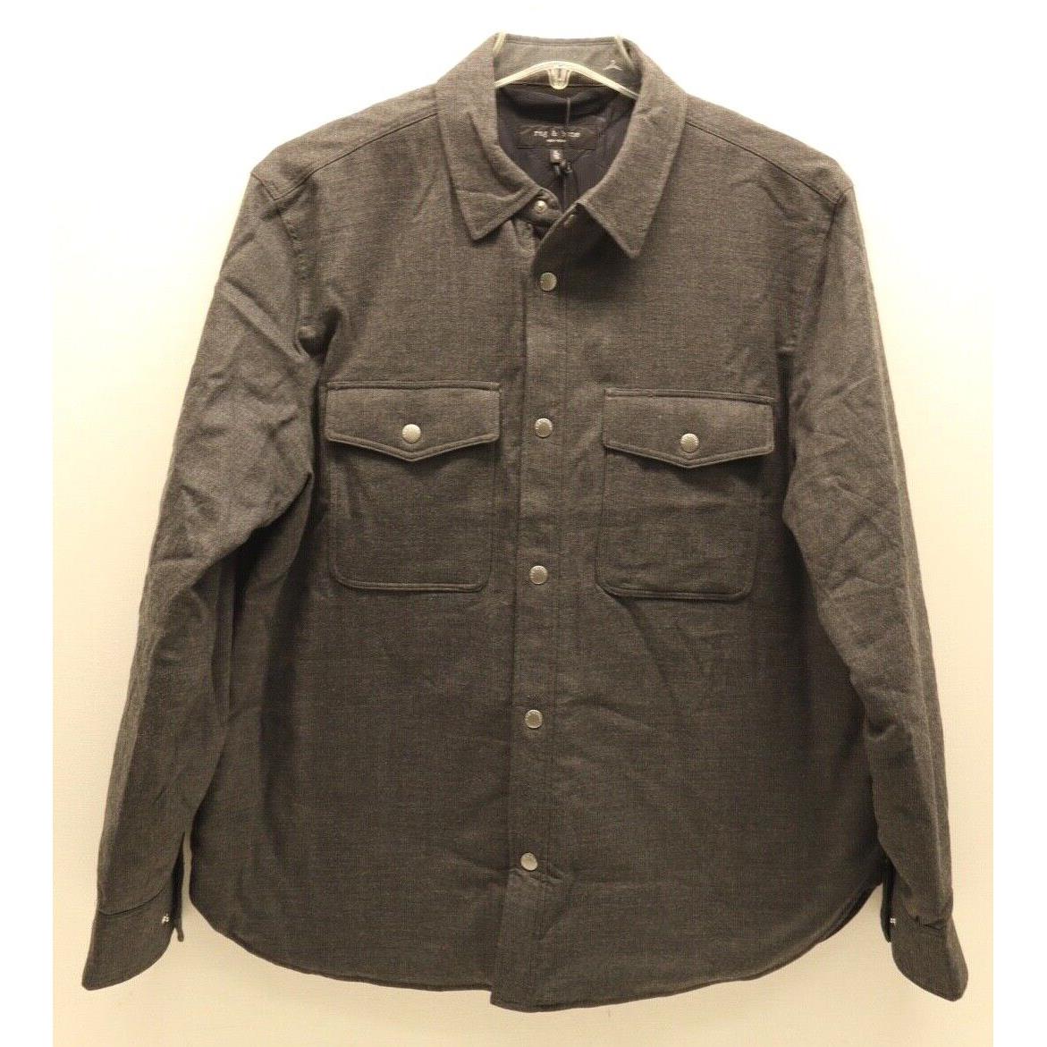 Rag Bone Padded Jack Shirt Charcoal Size XL