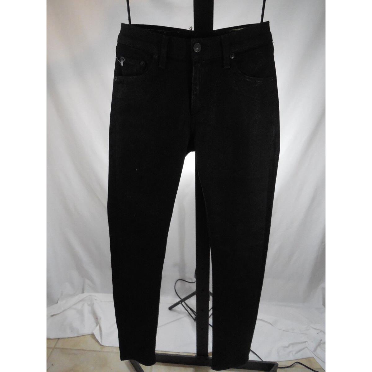 Black Coated Skinny Jeans Leggings Rag Bone 29 W1502K520