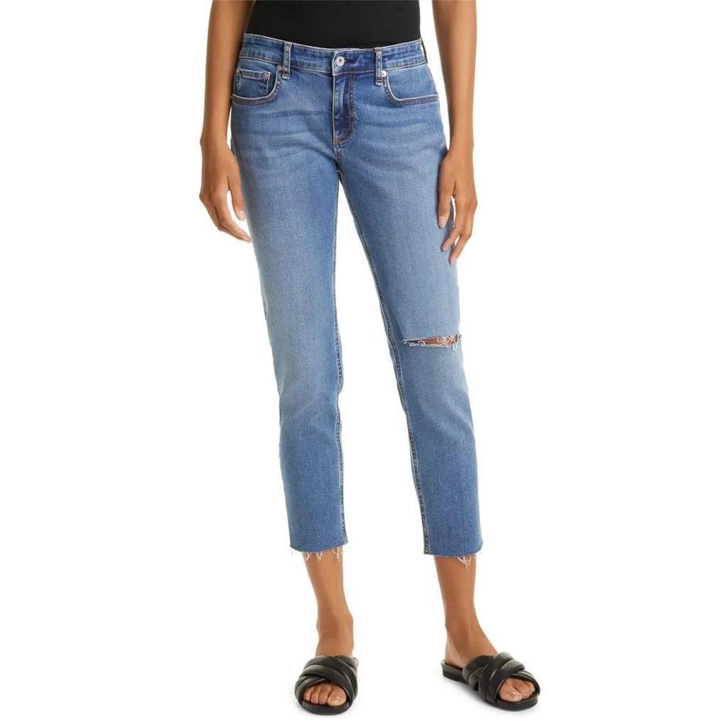 Rag Bone The Dre Raw Hem Slim Boyfriend Jeans in Pismo Size 31