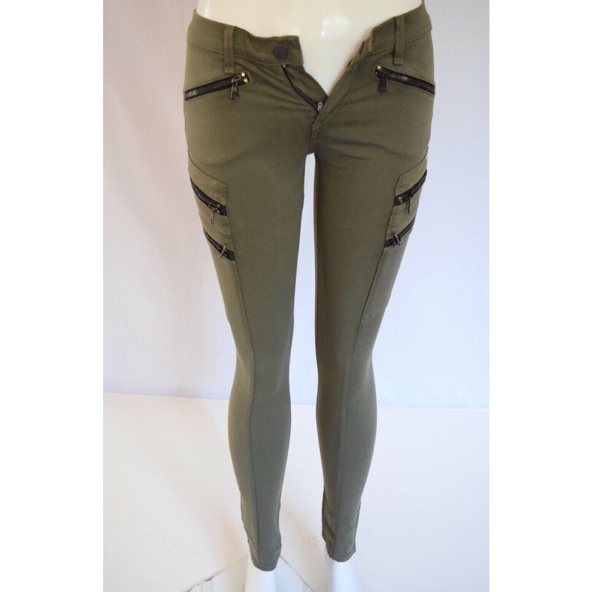 Rag Bone Lariat Skinny Leg For Woman Jeans SZ 26 in Army Green