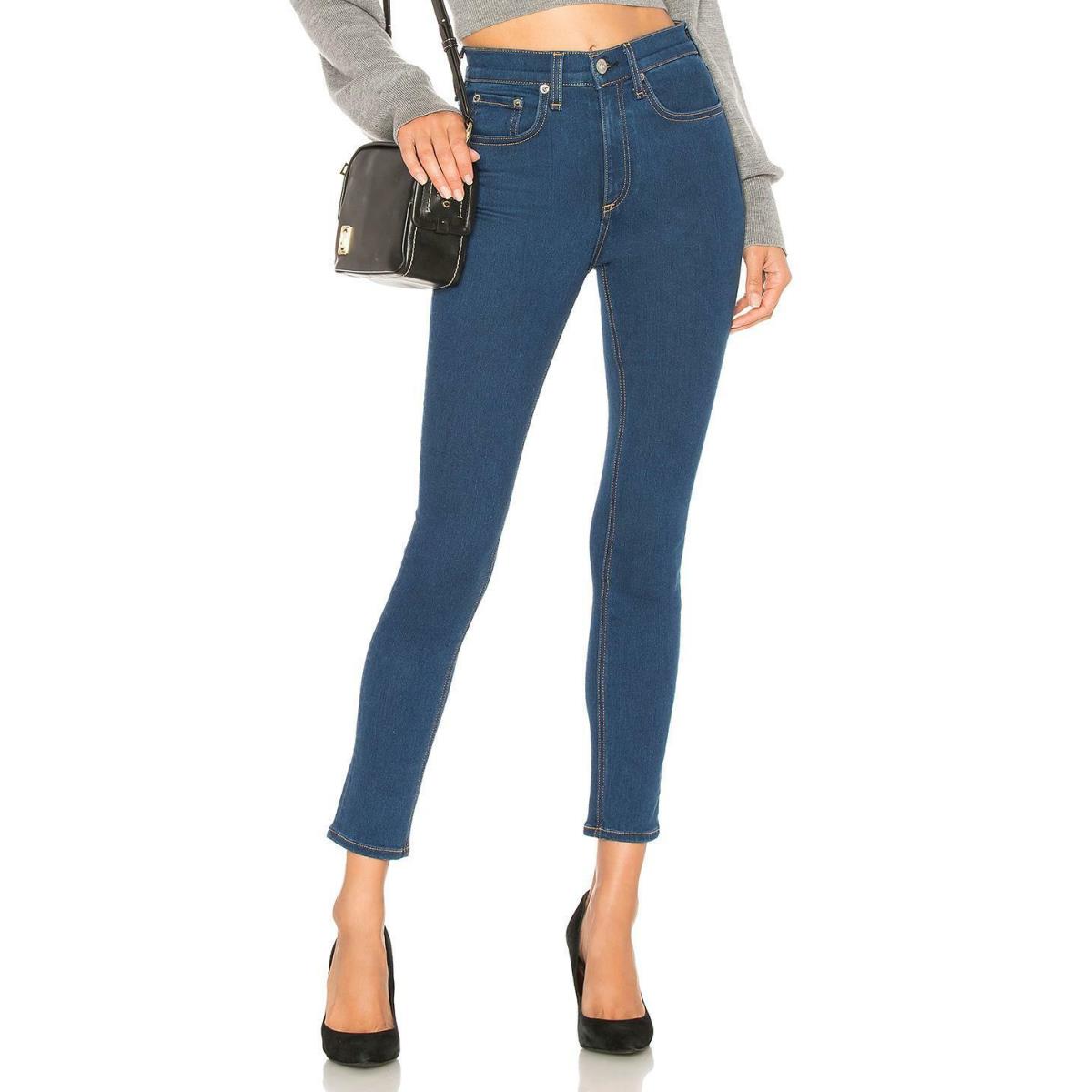 Rag Bone High Waist Skinny Jeans in Cerulean Size 25 Size 195.00