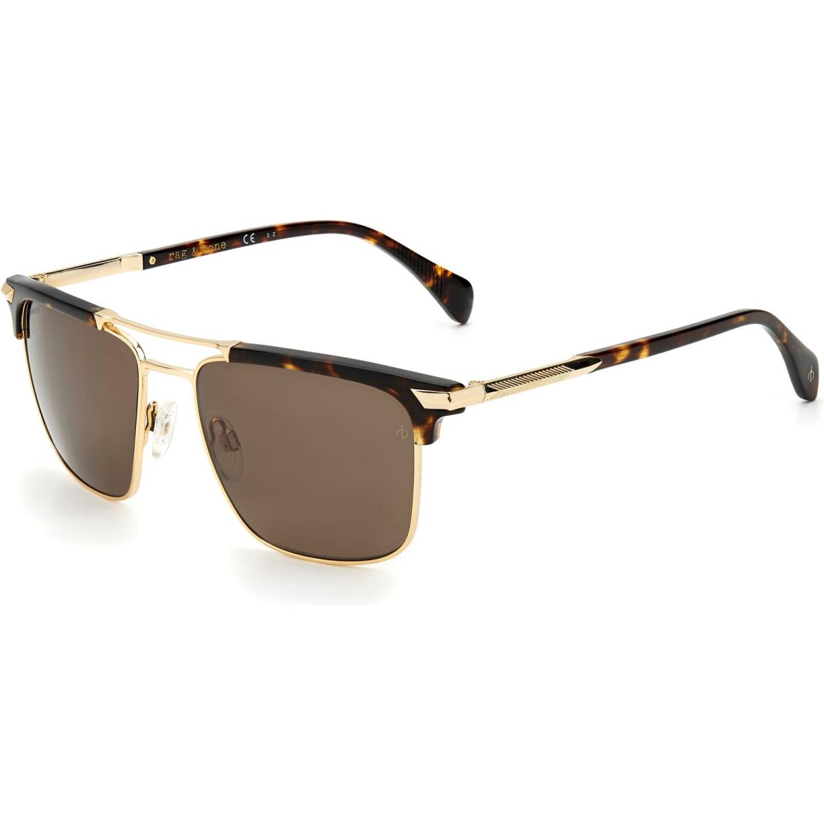 Rag Bone Rnb 5032 Sunglasses 0LVL Brown Havana Gold