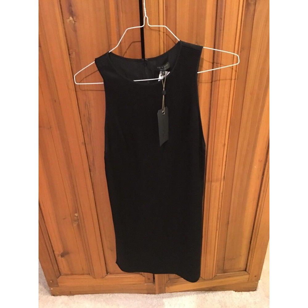 Rag Bone Black Womens Size 2 Clementine Side-cutout Shift Dress 1